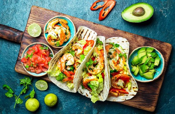 bigstock-Shrimps-Tacos-With-Salsa-Vege-241652656